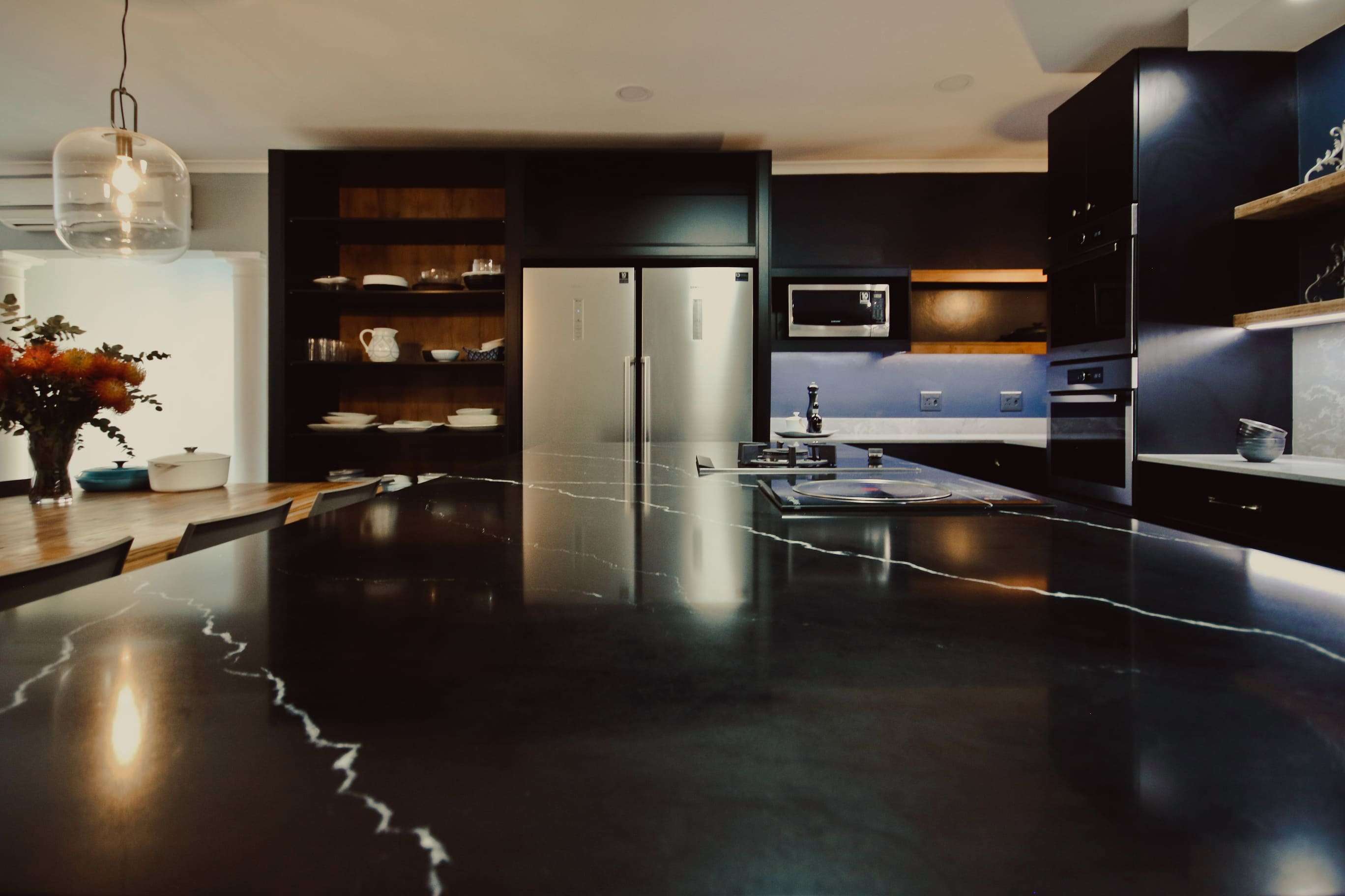 Photograph of kitchen as part of Zulch Project in Somerset West showing off renovation and interior design by Lace Interiors